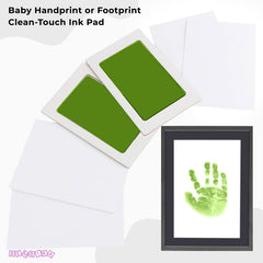 Safe and Non Toxic Ink Pad for Baby Foot Prints and Handprints (Light Green)