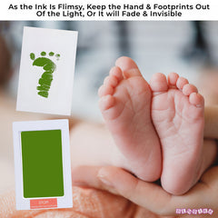 Safe and Non Toxic Ink Pad for Baby Foot Prints and Handprints (Light Green)