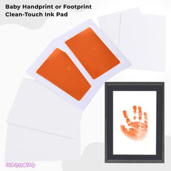 Safe and Non Toxic Ink Pad for Baby Foot Prints and Handprints (Orange)