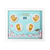 Baby Clay Hand and Footprint Casting Kit With Frame for Newborn Babies (DIY Kit- Blue)