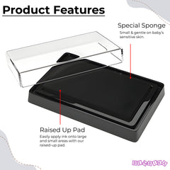 Safe and Non Toxic Ink Pad for Baby Foot Prints and Handprints (MultiUse-Black)