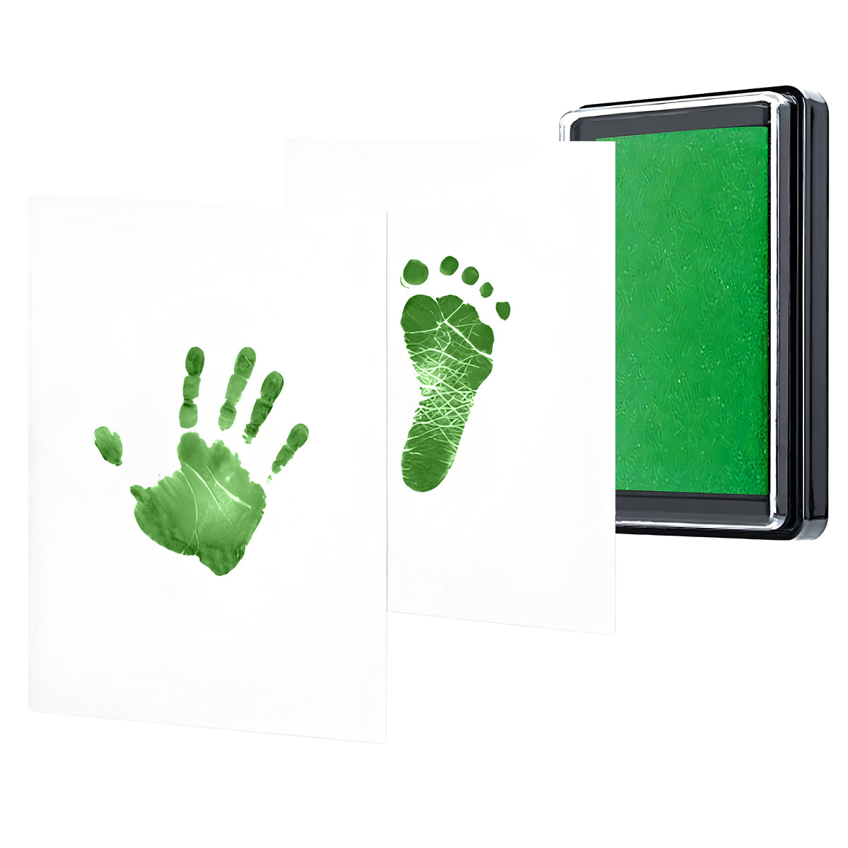Safe and Non Toxic Ink Pad for Baby Foot Prints and Handprints (MultiUse-Green)
