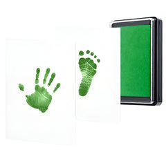 Safe and Non Toxic Ink Pad for Baby Foot Prints and Handprints (MultiUse-Green)