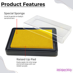 Safe and Non Toxic Ink Pad for Baby Foot Prints and Handprints (Yellow)