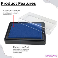 Safe and Non Toxic Ink Pad for Baby Foot Prints and Handprints (Blue)