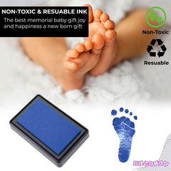 Safe and Non Toxic Ink Pad for Baby Foot Prints and Handprints (Blue)