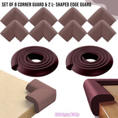 Baby Safety Edge & Corner Guards Furniture Edges (8 Pcs Corner Guards 2 Pcs Edge Guards)