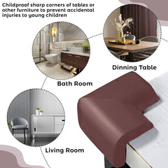 Baby Safety Edge & Corner Guards Furniture Edges (8 Pcs Corner Guards 2 Pcs Edge Guards)
