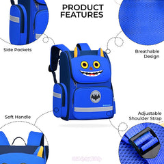 Kindergarten Cute Cartoon Kids School Bag for Boys and Girls (Batman Blue)