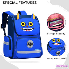 Kindergarten Cute Cartoon Kids School Bag for Boys and Girls (Batman Blue)