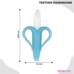 BPA Free Silicone Teething Toy for Baby (Banana Sky Blue)