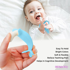 BPA Free Silicone Teething Toy for Baby (Banana Sky Blue)