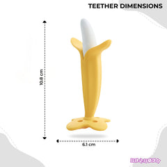 BPA Free Silicone Teething Toy for Baby (Banana Yellow)