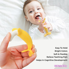 BPA Free Silicone Teething Toy for Baby (Banana Yellow)