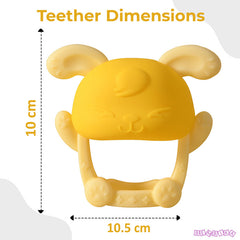 BPA Free Silicone Teething Toy for Baby (Bunny Yellow)