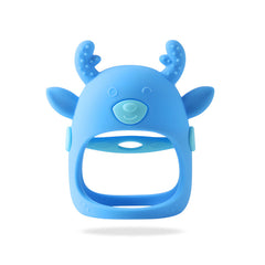 BPA Free Silicone Teething Toy for Baby (Deer Blue)
