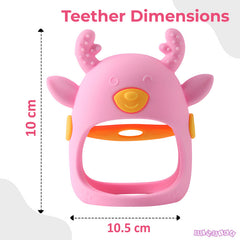 BPA Free Silicone Teething Toy for Baby (Deer Pink)