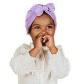 Compact and Stylish Baby Cap (Bow Purple)