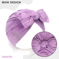Compact and Stylish Baby Cap (Bow Purple)
