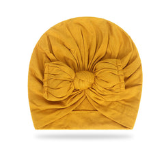 Compact and Stylish Baby Cap (Bow Yellow)