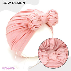Compact and Stylish Baby Cap (Bow Pink)