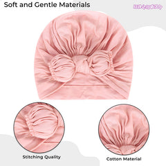 Compact and Stylish Baby Cap (Bow Pink)