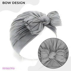 Compact and Stylish Baby Cap (Bow Grey)