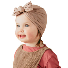 Compact and Stylish Baby Cap (Bow Brown)