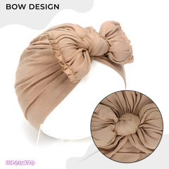 Compact and Stylish Baby Cap (Bow Brown)