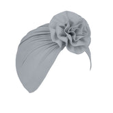 Compact and Stylish Baby Cap (Flower Grey)