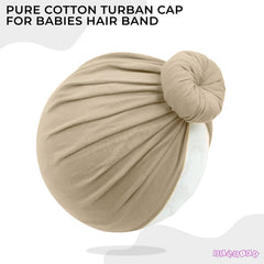 Compact and Stylish Baby Cap (Bun Beige)