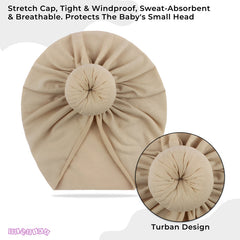 Compact and Stylish Baby Cap (Bun Beige)
