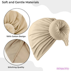 Compact and Stylish Baby Cap (Bun Beige)