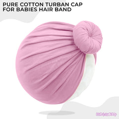 Compact and Stylish Baby Cap (Bun Light Pink)