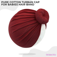 Compact and Stylish Baby Cap (Bun Maroon)