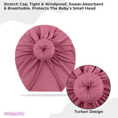 Compact and Stylish Baby Cap (Bun Iris Purple)