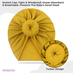 Compact and Stylish Baby Cap (Bun Yellow)