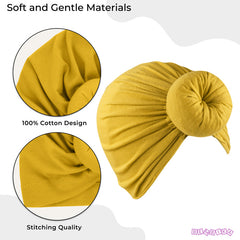 Compact and Stylish Baby Cap (Bun Yellow)