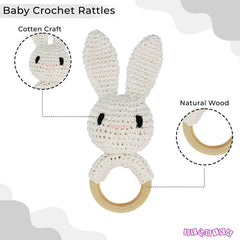 BPA Free Silicone Teething Toy for Baby (White)