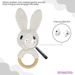 BPA Free Silicone Teething Toy for Baby (White)