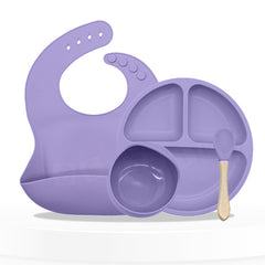 Baby Feeding Essential Baby Dinner Set Infant Training Eating Utensils-Pack of 4 - Lavender
