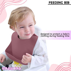 Baby Feeding Essential Baby Dinner Set Infant Training Eating Utensils-Pack of 7 - Rosewood