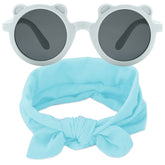 Fashionable Sunglasses and Headband for Kids & Baby Girls (Micky Sky)