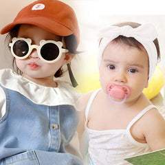 Fashionable Sunglasses and Headband for Kids & Baby Girls (Micky White)