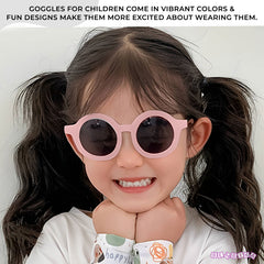 Fashionable Sunglasses and Headband for Kids & Baby Girls (Plain Rosewood)
