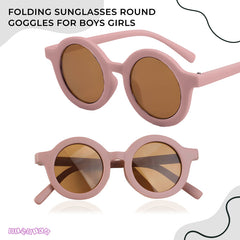 Fashionable Sunglasses and Headband for Kids & Baby Girls (Plain Rosewood)