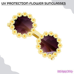 Fashionable Sunglasses and Headband for Kids & Baby Girls (Yellow)