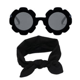 Fashionable Sunglasses and Headband for Kids & Baby Girls (Black)
