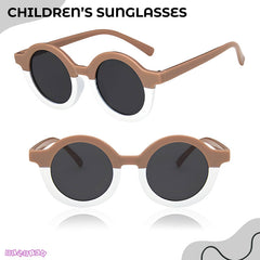 Fashionable Sunglasses and Headband for Kids & Baby Girls (Brown White)
