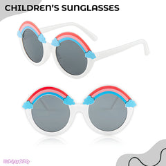Fashionable Sunglasses and Headband for Kids & Baby Girls (Rainbow Red)